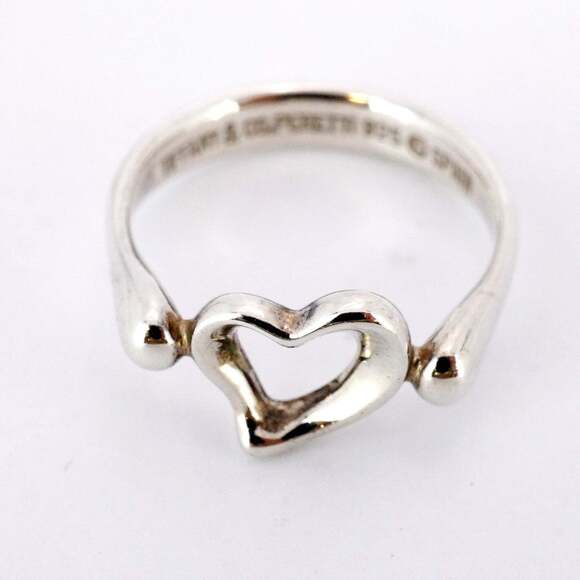 Tiffany Heart Ring, Silver 925, Size 9, Women's